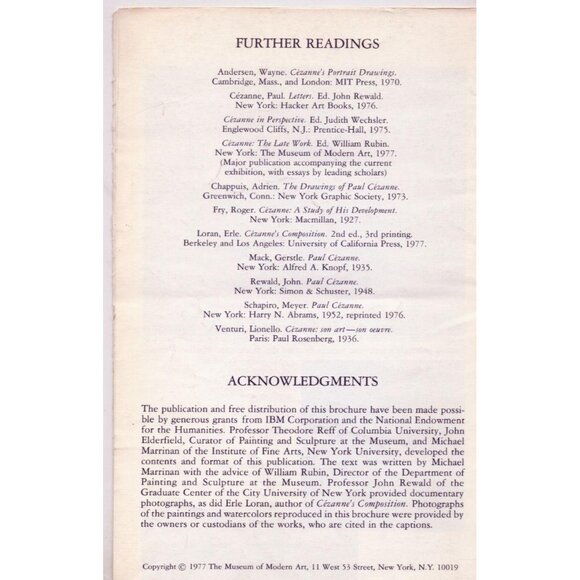 Cézanne The Late Work Exhibition Brochure MoMA 1977 Full Color 17"x22" Poster - Picture 2 of 4